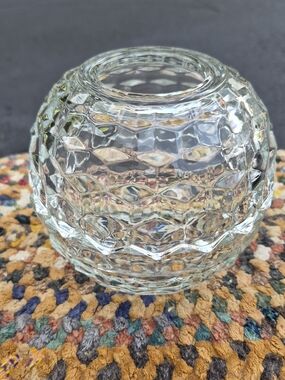 Vintage Clear Glass Diamond Point Fairy Lamp